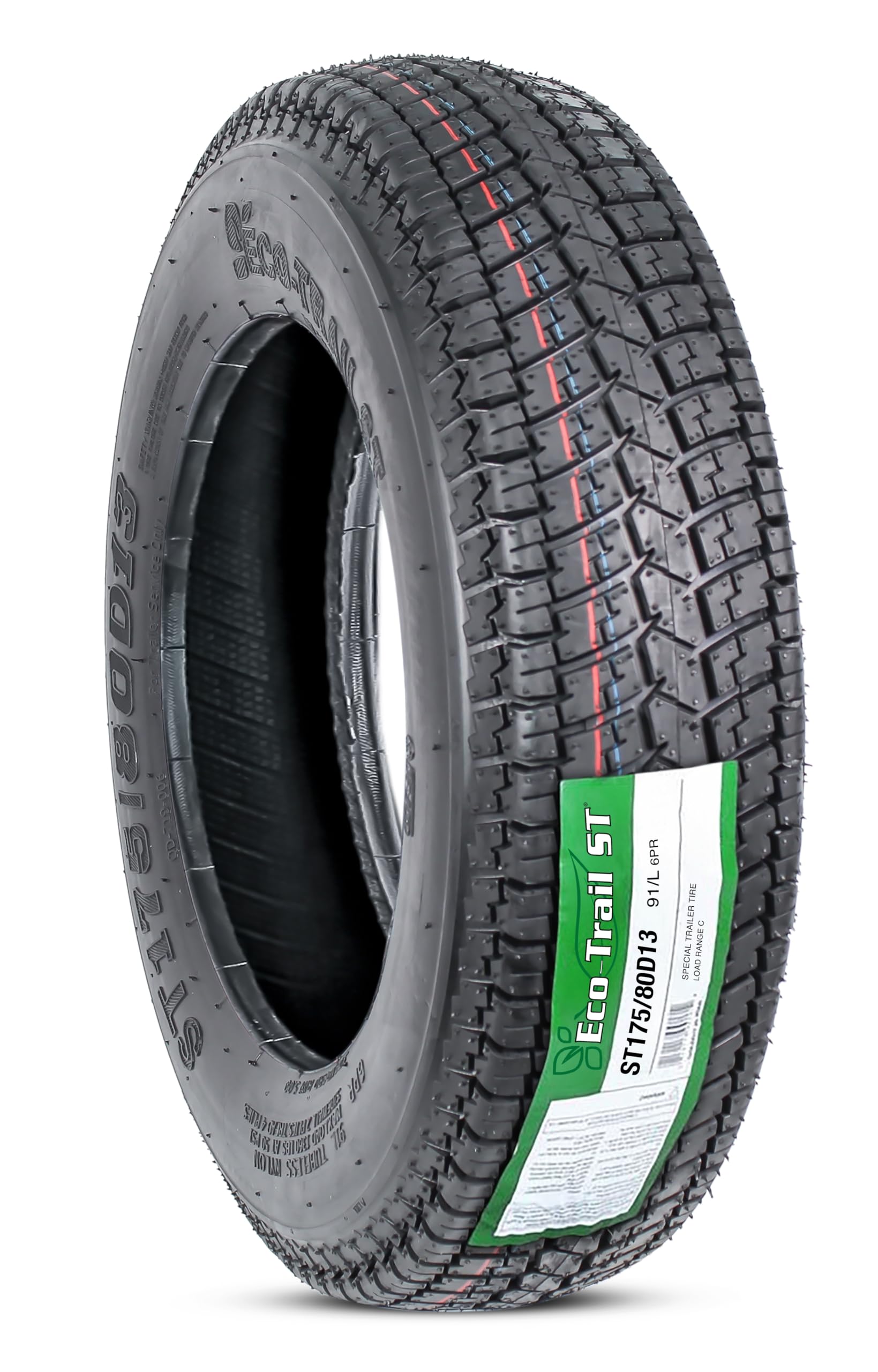 Amazon.com: eCustomrim ST175/80D13 13 Inch DEEP TREAD Trailer Tire